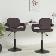 Krzesła - vidaXL Obrotowe krzesła stołowe 2 szt. kolor taupe obite tkaniną 335606 - miniaturka - grafika 1
