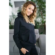 Bluzy damskie - Czarna bluza z kapturem n.a.p - not a problem doctor nap -l - miniaturka - grafika 1