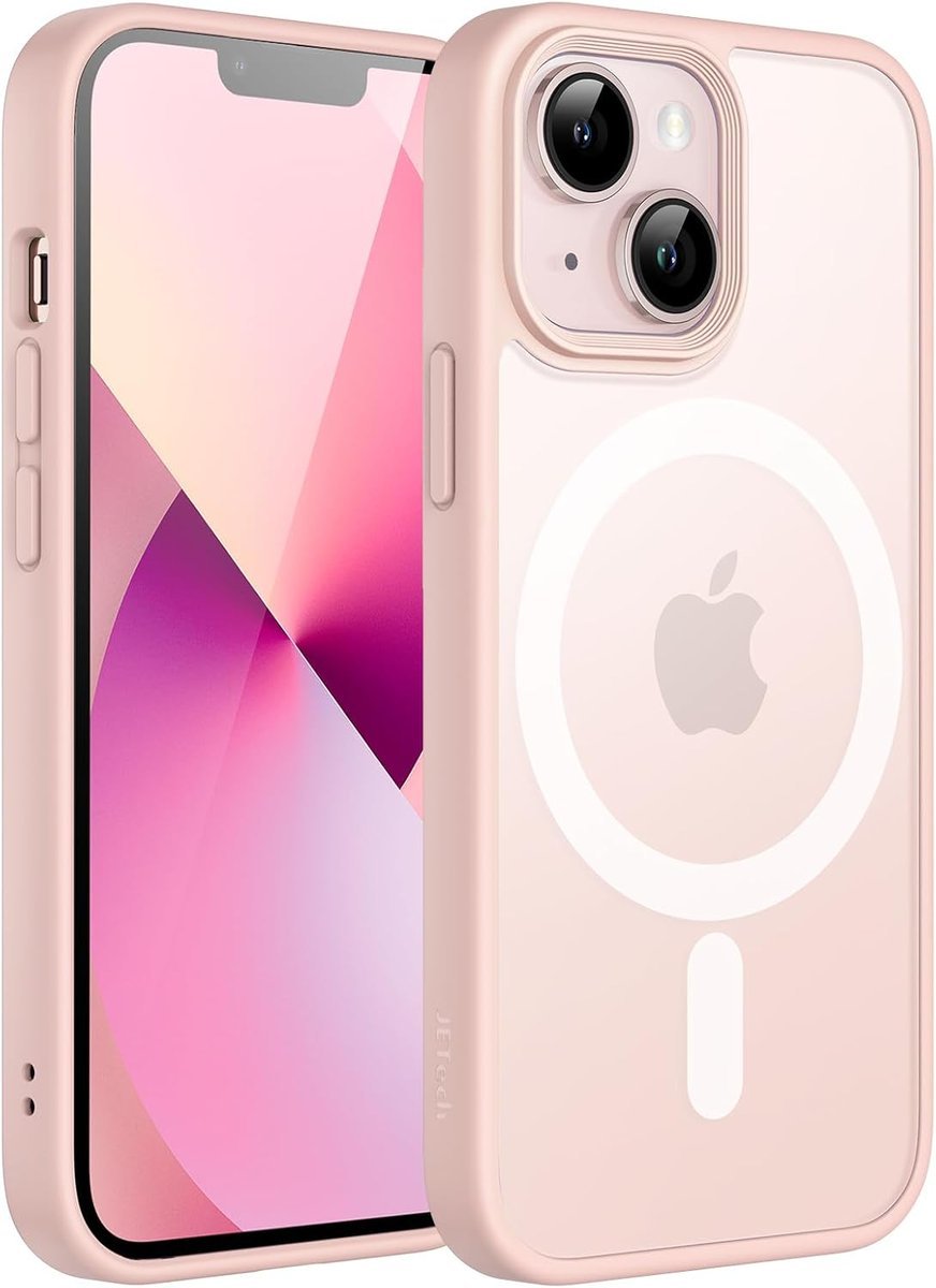 JETech Magnetyczna Etui dla iPhone 13 mini 5,4 Cala Kompatybilny z MagSafe, Półprzezroczysta Matowe Tylna Szczupły Odporny na Wstrząsy Case (kredowy..