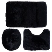 Wanienki dla dzieci - Zestaw dywaników łazienkowych czarny 3 el. - miniaturka - grafika 1