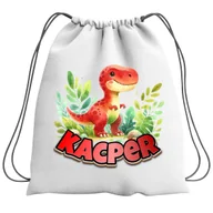 Plecaki szkolne i tornistry - Plecak Worek Dinozaur Dinozaury Rex Szkolny Na Buty WF Obuwie Z Napisem - miniaturka - grafika 1