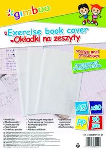 Okładki zeszytowe A5 groszkowe transp. 10szt - Gimboo - Dyplomy i okładki - miniaturka - grafika 1