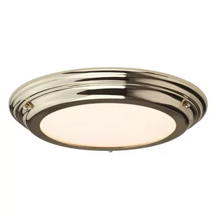 Elstead Lighting Plafon LAMPA sufitowa WELLAND BATH/WELL/F PB łazienkowa OPRAWA okrągła LED 25W IP54 mosiądz polerowany - Lampy sufitowe - miniaturka - grafika 1