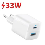 Ładowarki do telefonów - Anker 323 Dual Port 33W 1xUSB-A 1xUSB-C (biały) - miniaturka - grafika 1