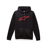 Bluzy męskie - Alpinestars Męska bluza z kapturem Ageless II, czarna/czerwona, M - miniaturka - grafika 1