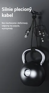 USAMS Kabel U85 2xUSB-C/USB/Micro-USB/ Lightning 6w1 1,2m 100W PD Fast Charge czarny/black SJ645USB01 (US-SJ645) - Kable - miniaturka - grafika 14