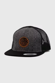 Czapki męskie - Rip Curl czapka z daszkiem z domieszką wełny kolor czarny z aplikacją - grafika 1