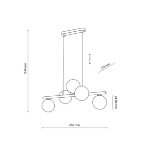 Przytulna, brązowa lampa wisząca nad stół TK 6105 z serii ESTERA BROWN - Lampy sufitowe - miniaturka - grafika 4