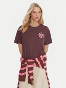 Koszulki i topy damskie - Roxy T-Shirt Hangloose The Sky ERJZT06020 Fioletowy Regular Fit - miniaturka - grafika 1