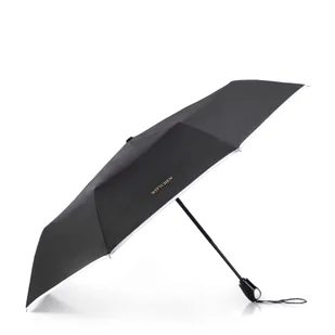 Parasol automatyczny z ozdobną lamówką czarno - biały - Parasole - miniaturka - grafika 1