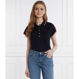 Tommy Hilfiger Polo | Regular Fit - Koszulki i topy damskie - miniaturka - grafika 1
