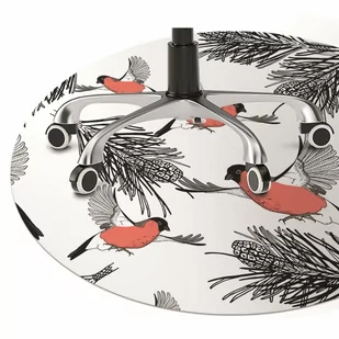 Mata pod fotel biurowy Gile i drzewa fi100 cm - Podnóżki, podpórki, podkładki - miniaturka - grafika 1