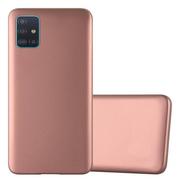 Etui i futerały do telefonów - Pokrowiec Do Samsung Galaxy A51 5G w METALLIC RÓŻOWE ZŁOTO Etui TPU Silikon Obudowa Ochronny Case Cover Cadorabo - miniaturka - grafika 1