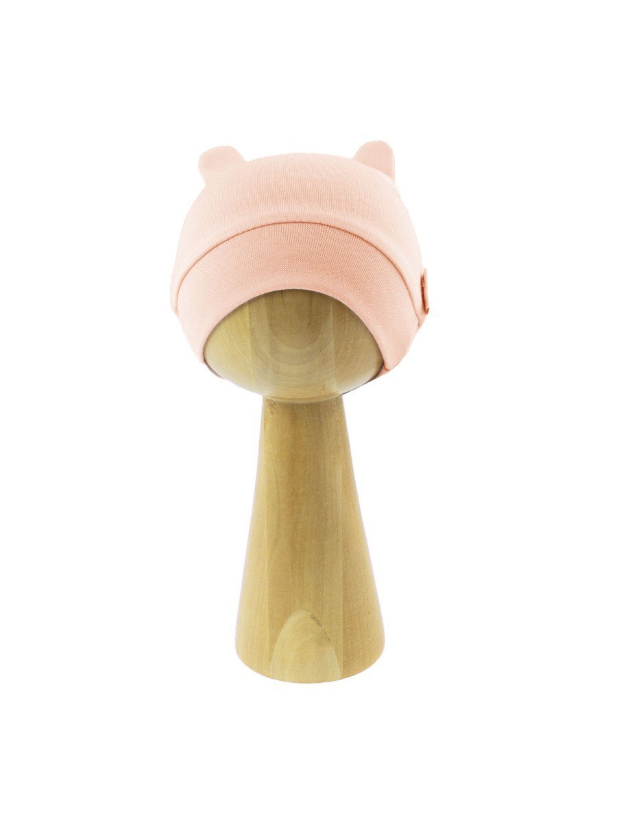 Niemowlęca czapka uszka różowa, Nicol,r.62