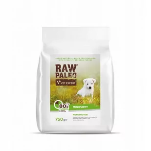 VetExpert Vet Expert Raw Paleo Mini Size Puppy Turkey 750 g sucha karma dla szczeniąt ras małych indyk 750g - Sucha karma dla psów - miniaturka - grafika 1