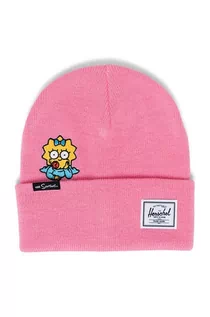 Czapki damskie - Herschel czapka X The Simpsons kolor różowy - grafika 1