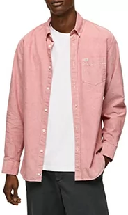 Pepe Jeans Koszula męska Lowell, Różowy (mętny róż), XXL - Koszule męskie - miniaturka - grafika 1