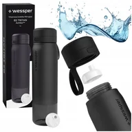 Butelki filtrujące - Tritanowa butelka na wodę 1l Wessper z filtrem Actitex bpa free czarna - miniaturka - grafika 1