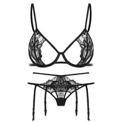 Komplety bielizny - Zestaw bielizny koronkowej - Czarny S/M - miniaturka - grafika 1