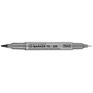 Toma Marker dwustronny do CD/DVD TO-320 CZARNY - Markery permanentne - miniaturka - grafika 4