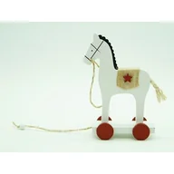 Ozdoby bożonarodzeniowe - Figurka drewniana Konik 15 cm - miniaturka - grafika 1