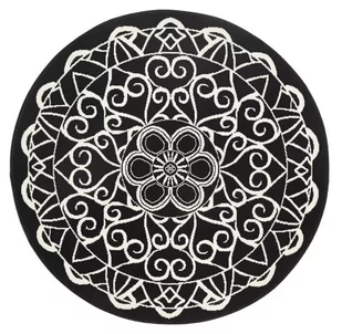 Zala Living Stylowy welurowy dywan mandala Czarny okrągły 102567-140 - Dywany - miniaturka - grafika 1
