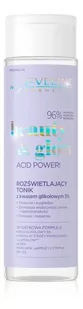 Eveline cosmetics Beauty & Glow Acid Power! Rozświetlający Tonik z Kwasem Glikolowym 5% 200ml EVEL-4966 - Toniki i hydrolaty do twarzy - miniaturka - grafika 1
