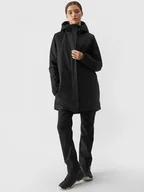 Kurtki damskie - Damska kurtka parka membrana 8000 4F 4FWAW24TTJAF560 - czarna - miniaturka - grafika 1