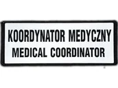 Odzież medyczna - Emblemat Koordynator Medyczny Medical Coordinator Odblaskowy Na Rzepie 13 X 5 Cm Nowy - miniaturka - grafika 1