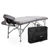 Stoły i łóżka do masażu - Składany aluminiowy stół do masażu Zeus Falcon 64 cm - szary - Z WYPOSAŻENIEM - miniaturka - grafika 1