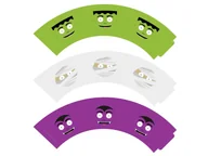 Halloween - Papilotki na babeczki Potworki - 6 szt. - miniaturka - grafika 1