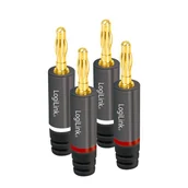 Kable - LogiLink audio, wtyk bananowy zestaw - miniaturka - grafika 1