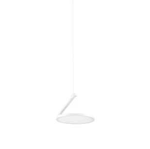 Ruchoma lampa sufitowa LED Eclipto w kolorze białym, płaska, 14W - Lampy sufitowe - miniaturka - grafika 1