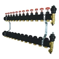Akcesoria hydrauliczne - Rozdzielacz Ptm Standard 12 obwodów ocieplany, do ogrzewania podłogowego - miniaturka - grafika 1