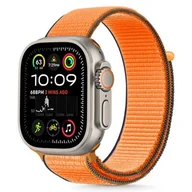 Akcesoria do smartwatchy - Pasek TECH-PROTECT Nylon do Apple Watch 6/7/8/9/10/SE/SE 2/Ultra 1/2 (44/45/46/49 mm) Pomarańczowy - miniaturka - grafika 1