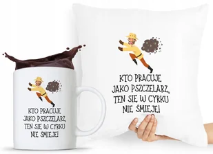 ZESTAW PODUSZKA + KUBEK DLA PSZCZELARZA BARTNIK z Nadrukiem ze Zdjęciem - Gadżety dla niej i dla niego - miniaturka - grafika 1