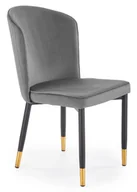 Krzesła - Szare pikowane krzesło tapicerowane glamour N4-S45 - miniaturka - grafika 1