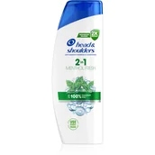 Szampony do włosów - Head & Shoulders Menthol Fresh 2in1 szampon z odżywką 2w1 przeciw łupieżowi 625 ml - miniaturka - grafika 1