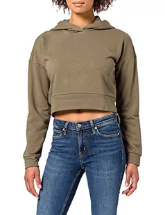 Noisy may Damska bluza z kapturem Nmlupa L/S Crop Hood Sweat Bg S z kapturem, Kalamata, L - Bluzy damskie - miniaturka - grafika 1
