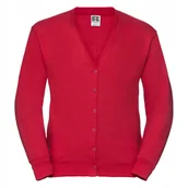 Swetry damskie - Kardigan/kamizelka męska gładkiej bawełny Klasyczna Czerwień r. L - miniaturka - grafika 1