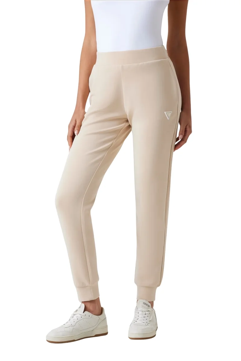 GUESS Spodnie damskie dresowe w kolorze taupe Olympe XS