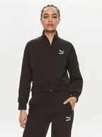 Bluzy damskie - Puma Bluza T7 624211 Czarny Relaxed Fit - miniaturka - grafika 1