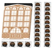 Ozdoby bożonarodzeniowe - DUŻY Kalendarz Adwentowy z kawą smakową - 24 różne smaki świeżo mielonej kawy Arabica, prezent upominek na święta mikołaja gwiazdkę Boże Narodzenie .. - miniaturka - grafika 1