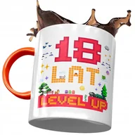 Kubki - Kubek Pomarańczowy na Urodziny 18 18ste 18-ste z Nadrukiem ze Zdjęciem + Opakowanie na prezent (wzór 02) - miniaturka - grafika 1
