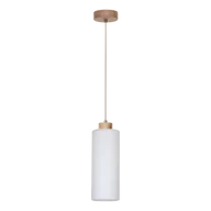 Lampy sufitowe - Britop Loftowa LAMPA wisząca ZEFIR 113860174 skandynawska OPRAWA zwis szklany przezroczysty drewno - miniaturka - grafika 1