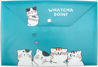 Teczki i skoroszyty - M&amp;G Teczka A4 plastikowa zatrzask So Many Cats mix - miniaturka - grafika 1