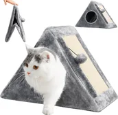 Drapaki dla kotów - Verk Drapak trójkąt dla kota kotów budka legowisko zabawka piłeczka Drapak trójkąt dla kota kotów budka legowisko zabawka piłeczka - miniaturka - grafika 1