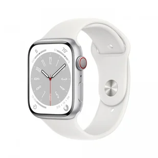 Apple Watch 8 Cellular 45mm Biały - Smartwatch - miniaturka - grafika 1