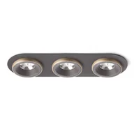 Lampy sufitowe - Redlux oprawa sufitowa LED Sharm R III 3x(10W 2700lm 3000K) 24° brąz/perłowo-złota wpuszczana R13247 - miniaturka - grafika 1