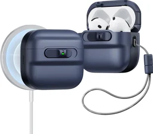 Etui na słuchawki ESR Pulse HaloLock MagSafe do Apple Airpods 4 Niebieski - Akcesoria do słuchawek - miniaturka - grafika 2